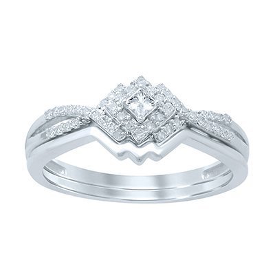 10K 0.19-0.21CT D-BRIDAL SET RDS LDS