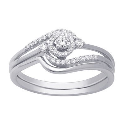 10K 0.19-0.21CT D-BRIDAL SET RDS LDS CNTR 0.06CT
