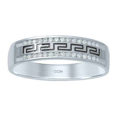 10K 0.19-0.21CT D-MACHINE BAND MENS RDS
