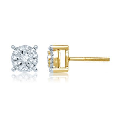 10K 0.19-0.22CT D-EARRING RDS
