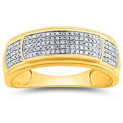 10K 0.19-0.33CT D-RING MEN BANDS RDS MP