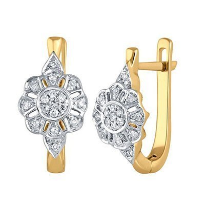10K 0.19CT D-EARRING LDS RDS