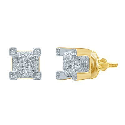 10K 0.20-0.23CT D-EARRING RDS MP CUBE