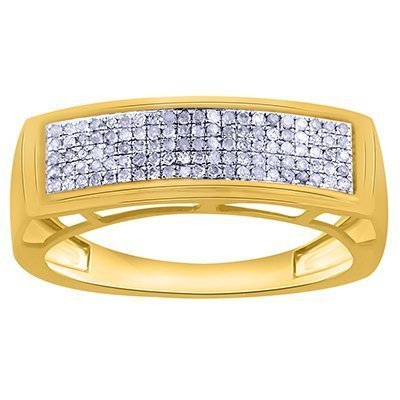 10K 0.20-0.24CT D-RING MEN BANDS RDS