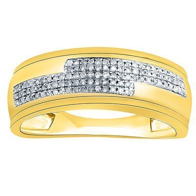 10K 0.20-0.24CT D-RING MEN BANDS RDS