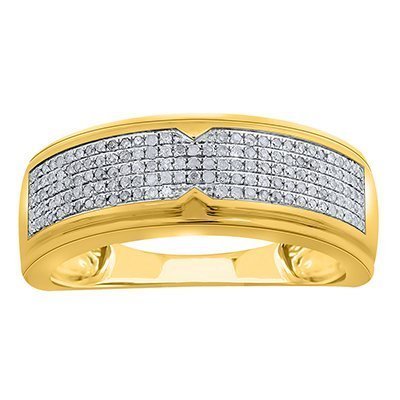 10K 0.20-0.35CT D-RING MEN BANDS MP