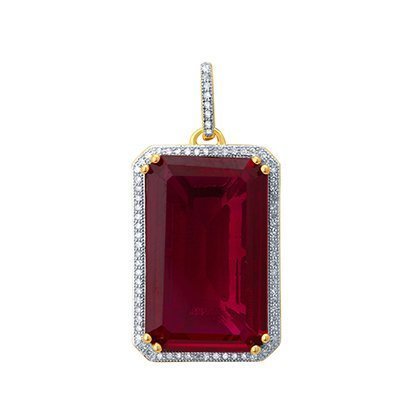 10K 0.20CT D-PENDANT MEN RDS STONE