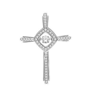 10K 0.20CT D-PENDANT WITH CHAIN LDS RDS SPARKLING STAR