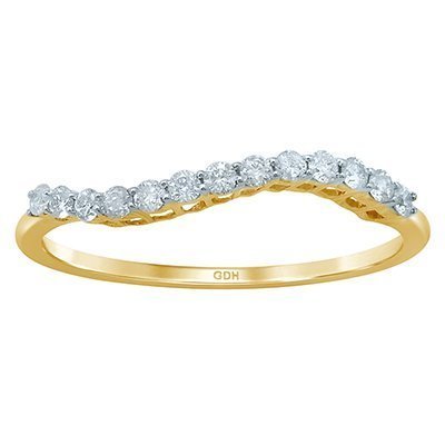 10K 0.20CT D-RING BAND LDS RDS