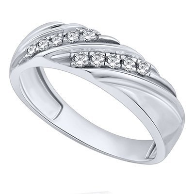 10K 0.21-0.24CT D-RING MEN BAND RDS MP