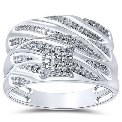 10K 0.21-0.27CT D-RING TRIO SET RDS MP