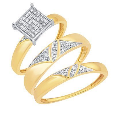 10K 0.21CT D-TRIO SET RDS