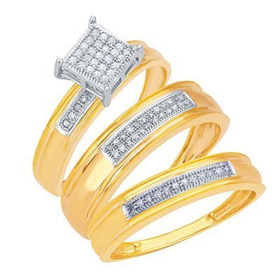 10K 0.22-0.25CT D-TRIO SET RDS MP
