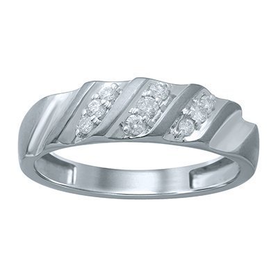 10K 0.23-0.24CT D-RING BAND MEN RDS