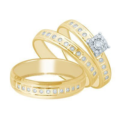 10K 0.23-0.24CT D-TRIOSET MACHINE SET RDS