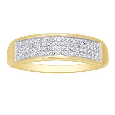 10K 0.23-0.25CT D-RING BAND MEN
