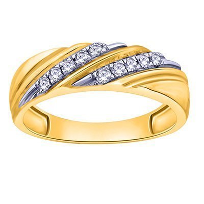 10K 0.23-0.25CT D-RING MEN BAND RDS MP
