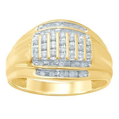 10K 0.23-0.26CT D-RING MEN'S RDS