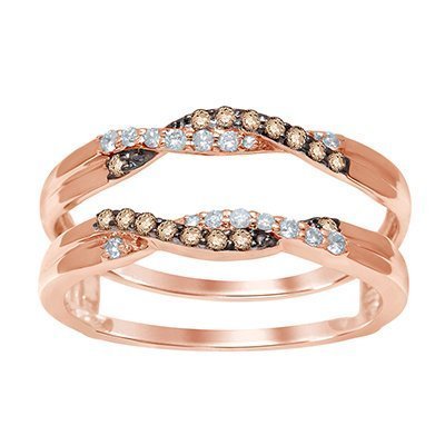 10K 0.23-0.28CT D-RING GUARD RDS BR/WH