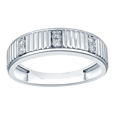 10K 0.23CT D-RING BAND MEN'S RDS