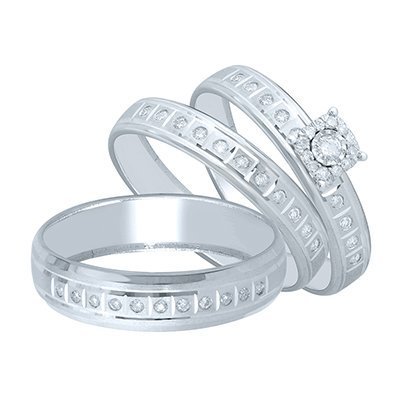 10K 0.23CT D-TRIOSET MACHINE SET RDS