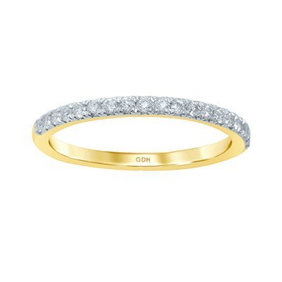 10K 0.24-0.25CT D-RING BAND LDS RDS