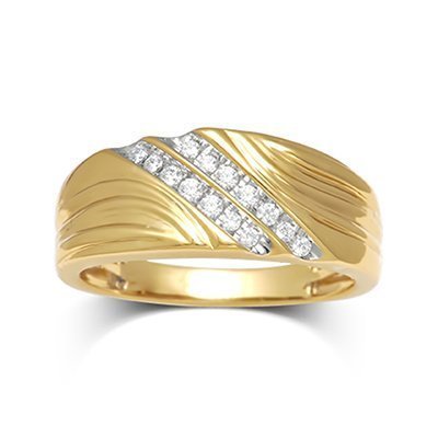 10K 0.24-0.25CT D-RING MEN RDS