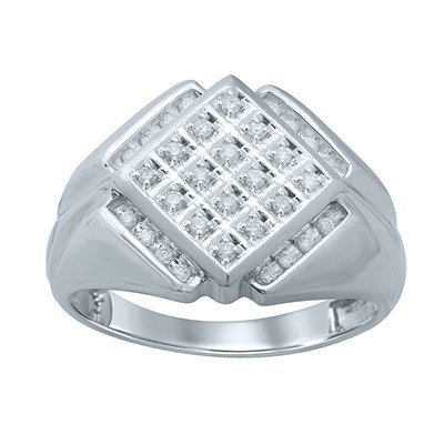 10K 0.24-0.25CT D-RING MEN RDS