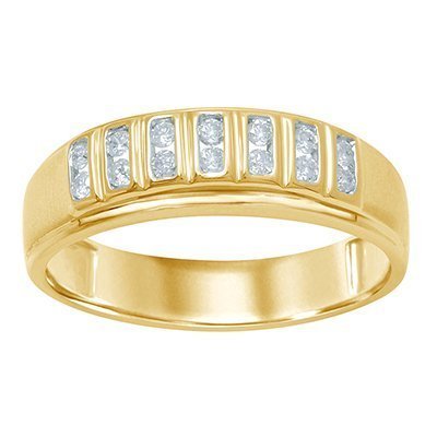 10K 0.24-0.26CT D-RING BAND MEN'S RDS