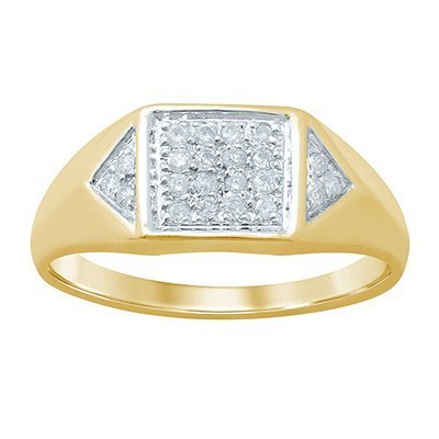 10K 0.24-0.26CT D-RING MENS RDS
