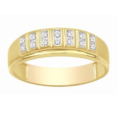 10K 0.24-0.27CT D-RING BAND MEN'S RDS