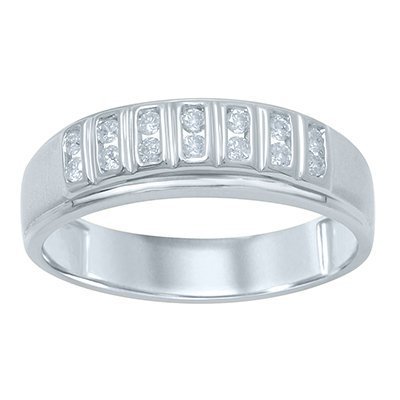 10K 0.24-0.27CT D-RING BAND MEN'S RDS