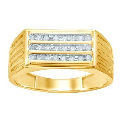 10K 0.24CT D-RING MENS RDS