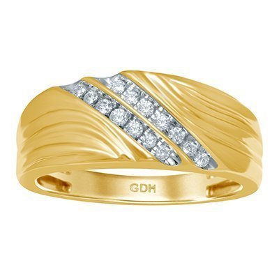 10K 0.25-0.26CT D-BAND RING MENS RDS