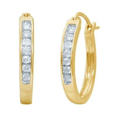 10K 0.25-0.27CT D-EARR HOOP LDS RDS