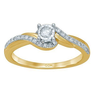 10K 0.25-0.27CT D-RING LDS RDS CNTR 0.10CT
