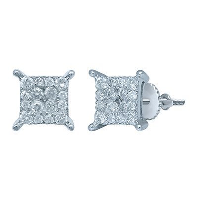 10K 0.25-0.28CT D-EARRING MENS RDS