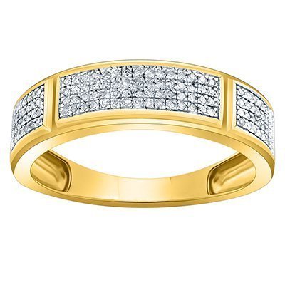 10K 0.25-0.29CT D-RING MEN BANDS MP RDS