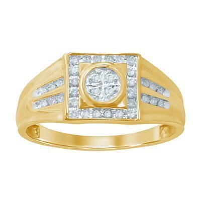 10K 0.25-0.29CT D-RING MEN RDS