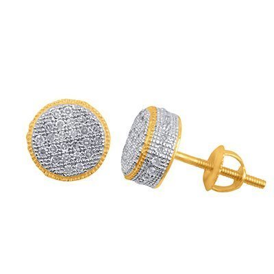 10K 0.25-0.30CT D-EARRINGS RDS MP " CIRCULAR CYLINDER "