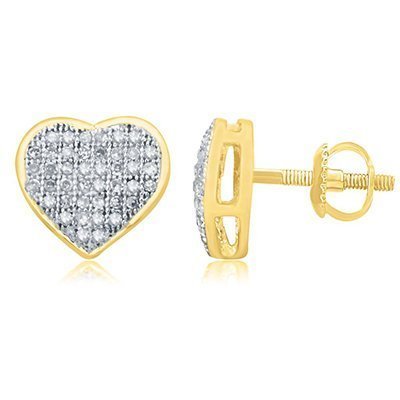 10K 0.25CT D-EARRING RDS LDS MP HEART