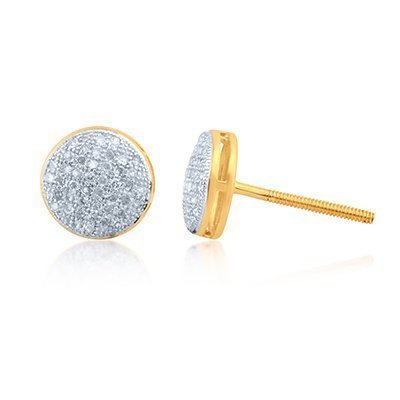 10K 0.25CT D-EARRINGS RDS MP "ROUND DOME"