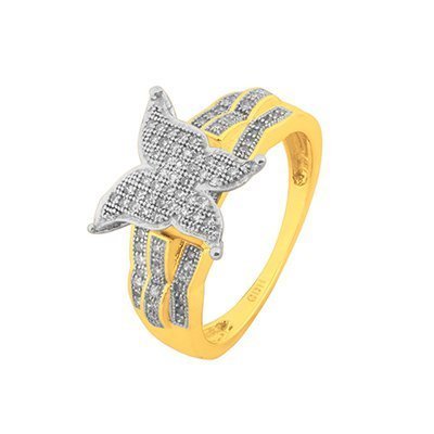10K 0.25CT D-RING LDS RDS MP " BUTTERFLY HEAD "