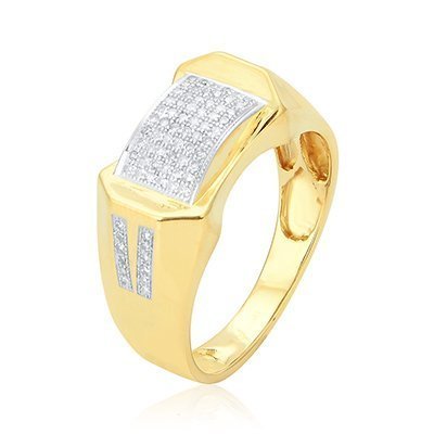 10K 0.25CT D-RING MEN'S RDS MP