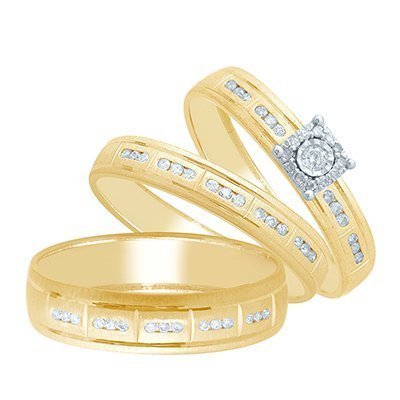 10K 0.25CT D-TRIOSET MACHINE RDS