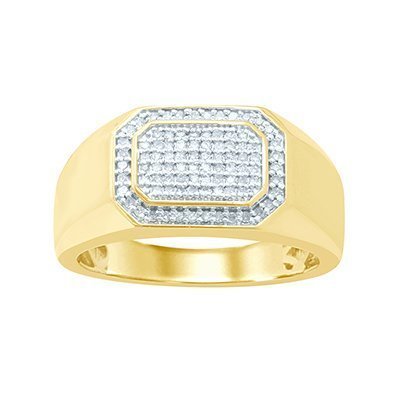 10K 0.27CT D-RING MENS RDS