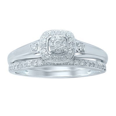 10K 0.28-0.29CT D-BRIDAL SET LDS RDS
