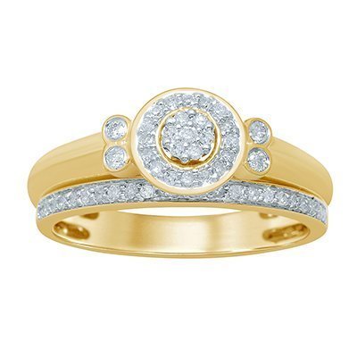 10K 0.28CT D-BRIDAL SET LDS RDS