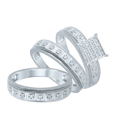 10K 0.30CT D-TRIO SET RDS