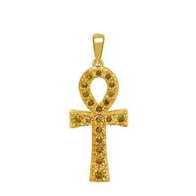 10K 0.31-0.37CT D-PENDANT RDS CANARY